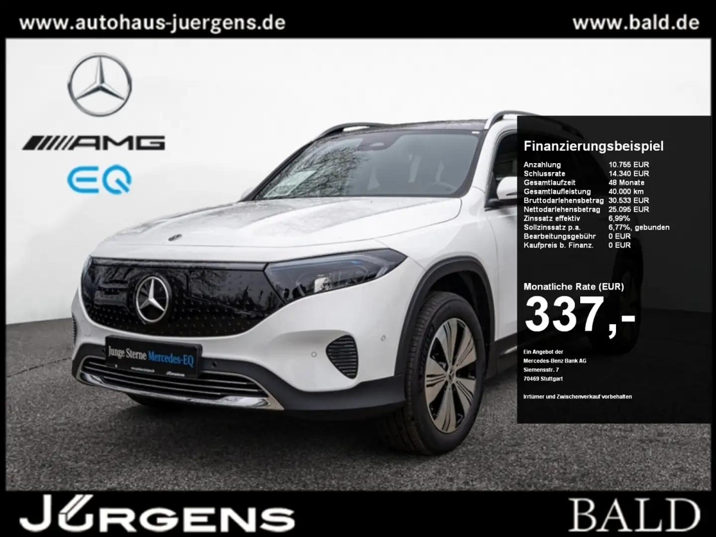 Mercedes-Benz EQB 300 4M Progressive/LED/Kamera/Pano/Totw/Mopf Blanc - 1
