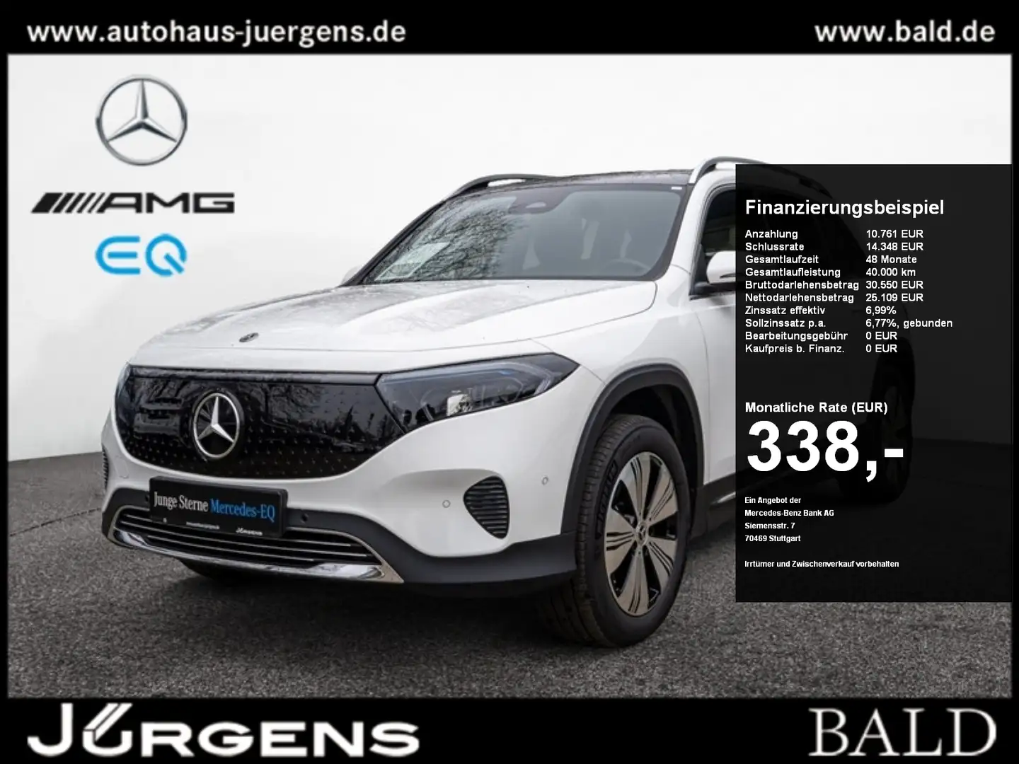 Mercedes-Benz EQB 300 4M Progressive/LED/Kamera/Pano/Totw/Mopf Beyaz - 1