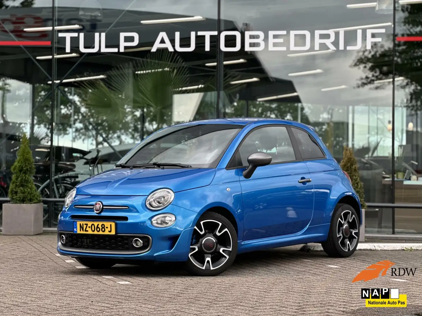 Fiat 500 1.0 TwinAir PopStar Digital Navi Blauw - 1