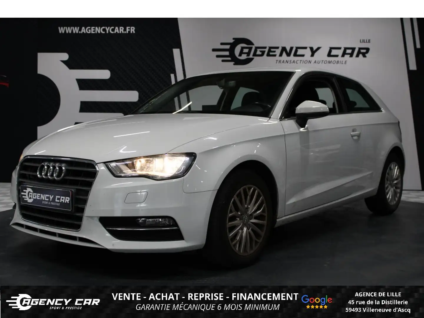 Audi A3 1.6 TDI 110cv Coupe blanche garantie 6 mois! Blanc - 1