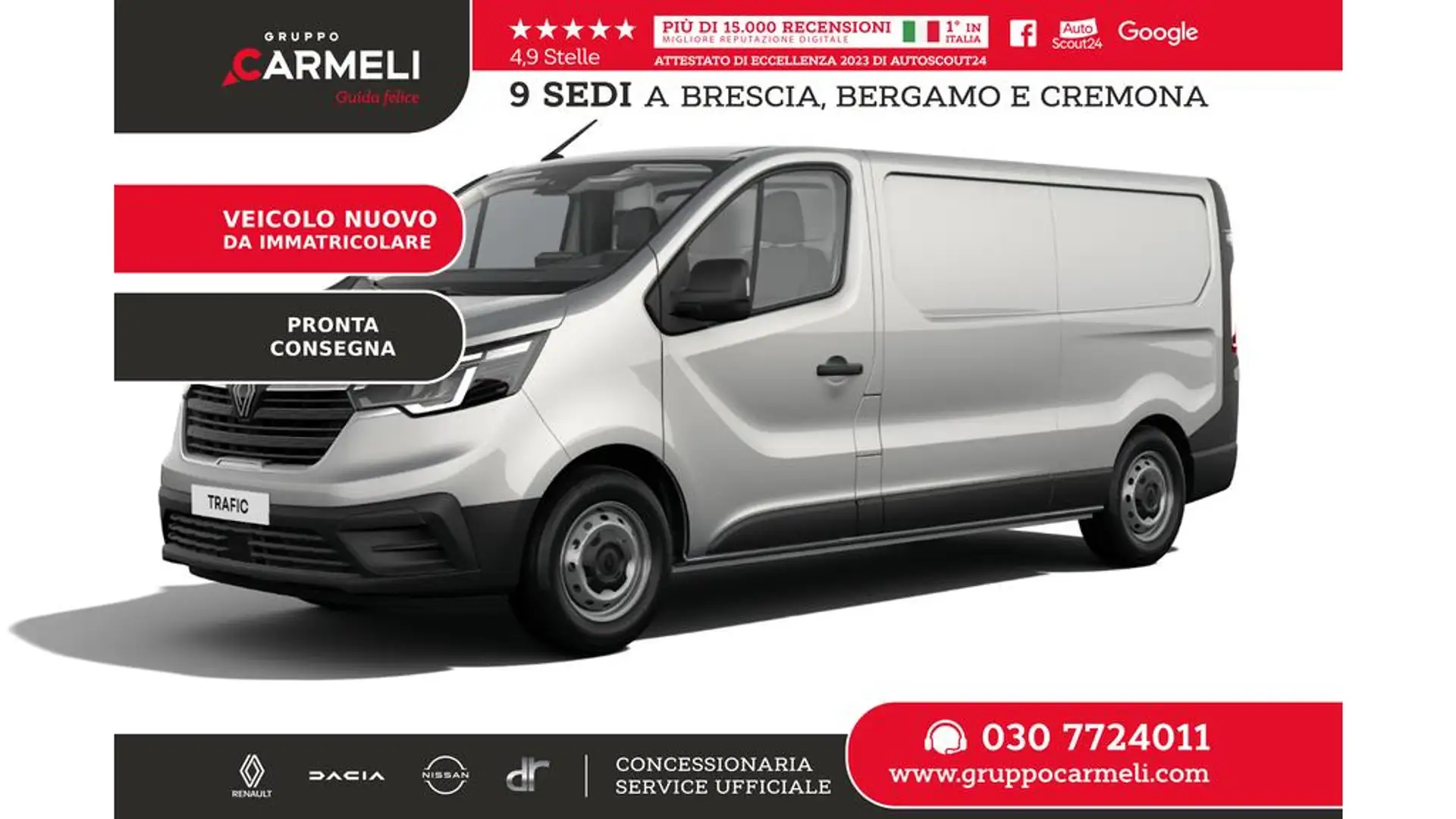 Renault Trafic van T30 2.0 blue dci 150cv L2H1 eag9 -PRONTA Grigio - 1
