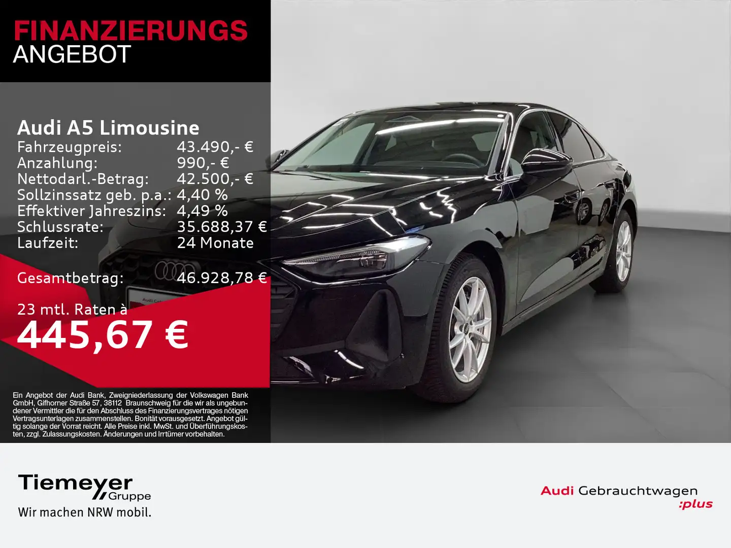 Audi A5 TDI LEDER SPORTSITZE KAMERA Schwarz - 1
