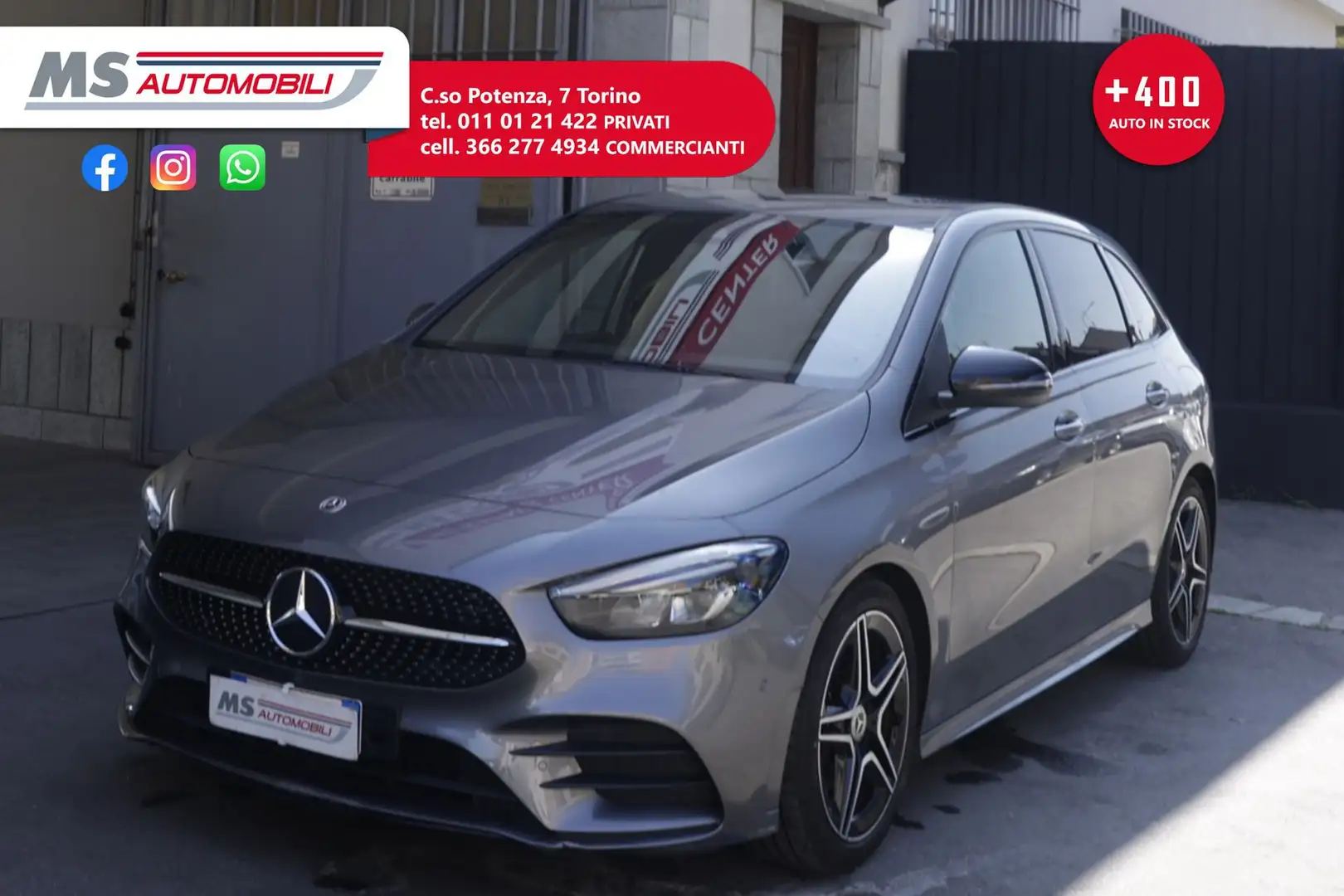 Mercedes-Benz B 200 B 200 d Automatic Premium Unicoproprietario Grigio - 1