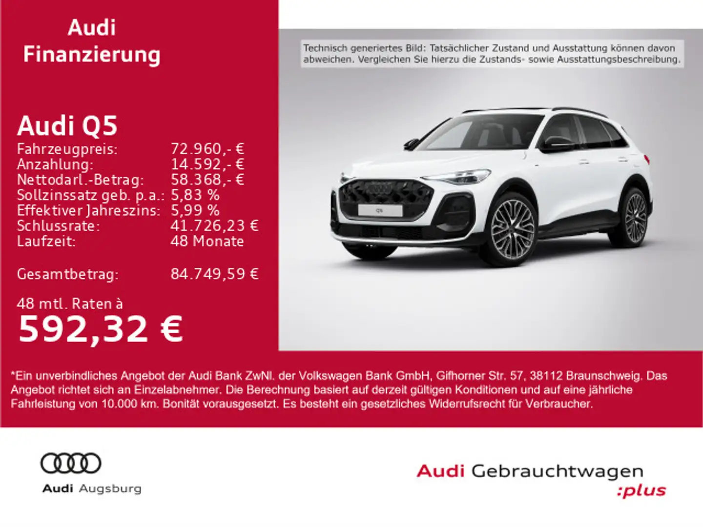 Audi Q5 SUV e-hybrid quattro 220 kW *AHK*LUFT*HdUp* Weiß - 1