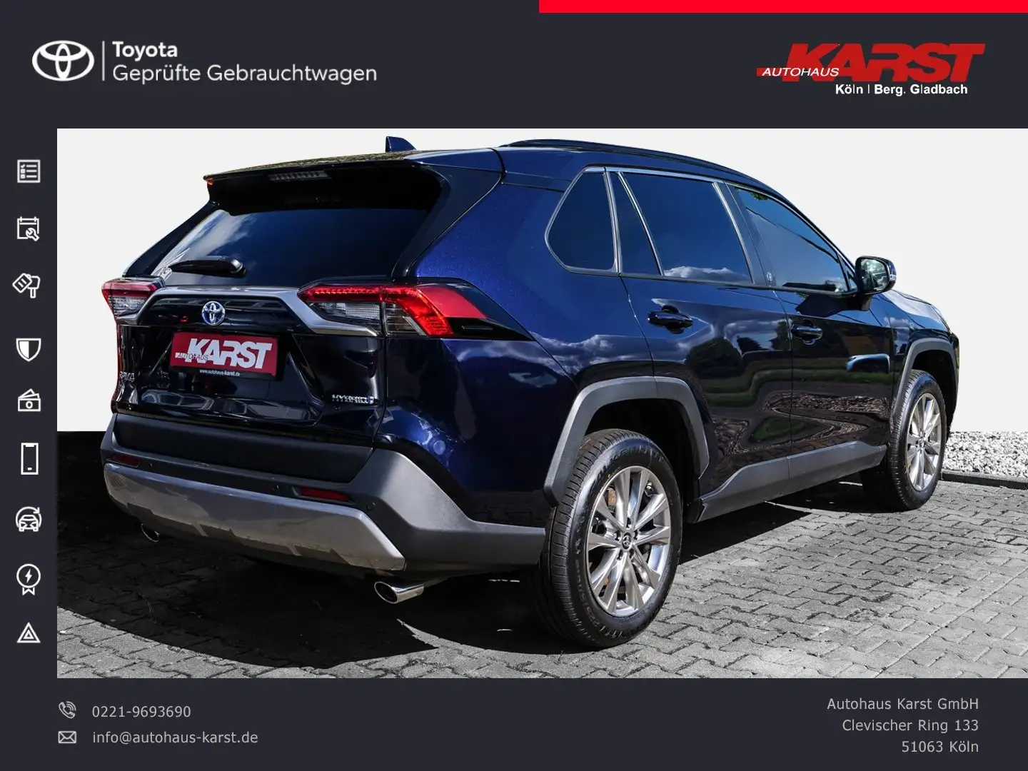 Toyota RAV 4 RAV4 2.5l Hybrid el. Heckklappe, Kamera Blau - 2