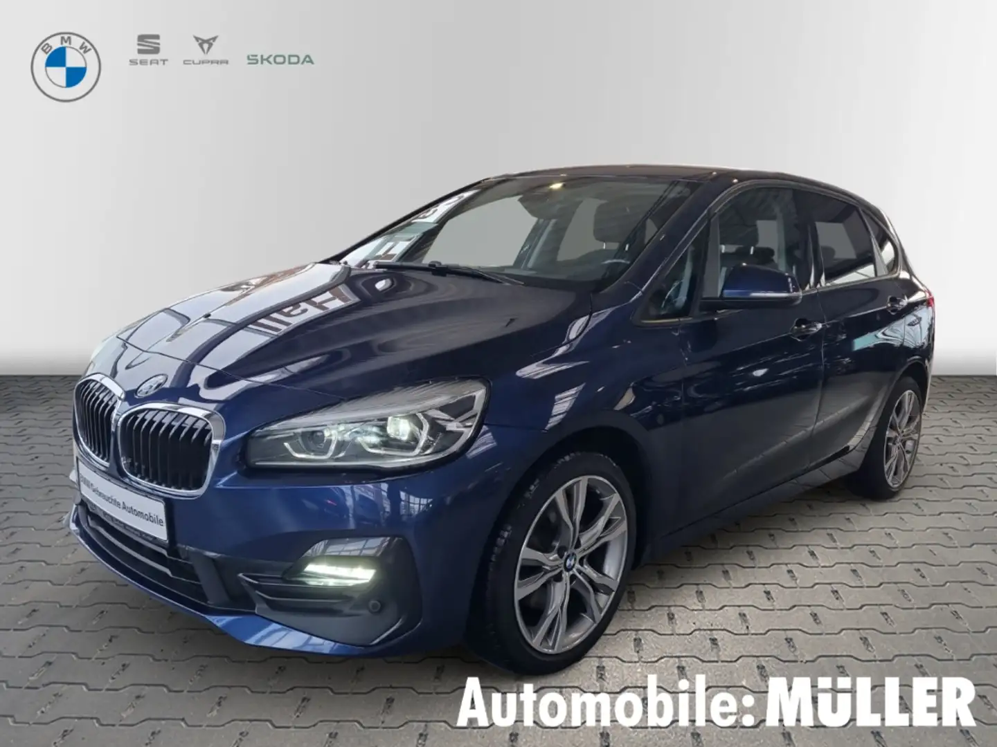 BMW 220 Active Tourer Sport Line d AHK-abnehmbar Navi Lede Blau - 1