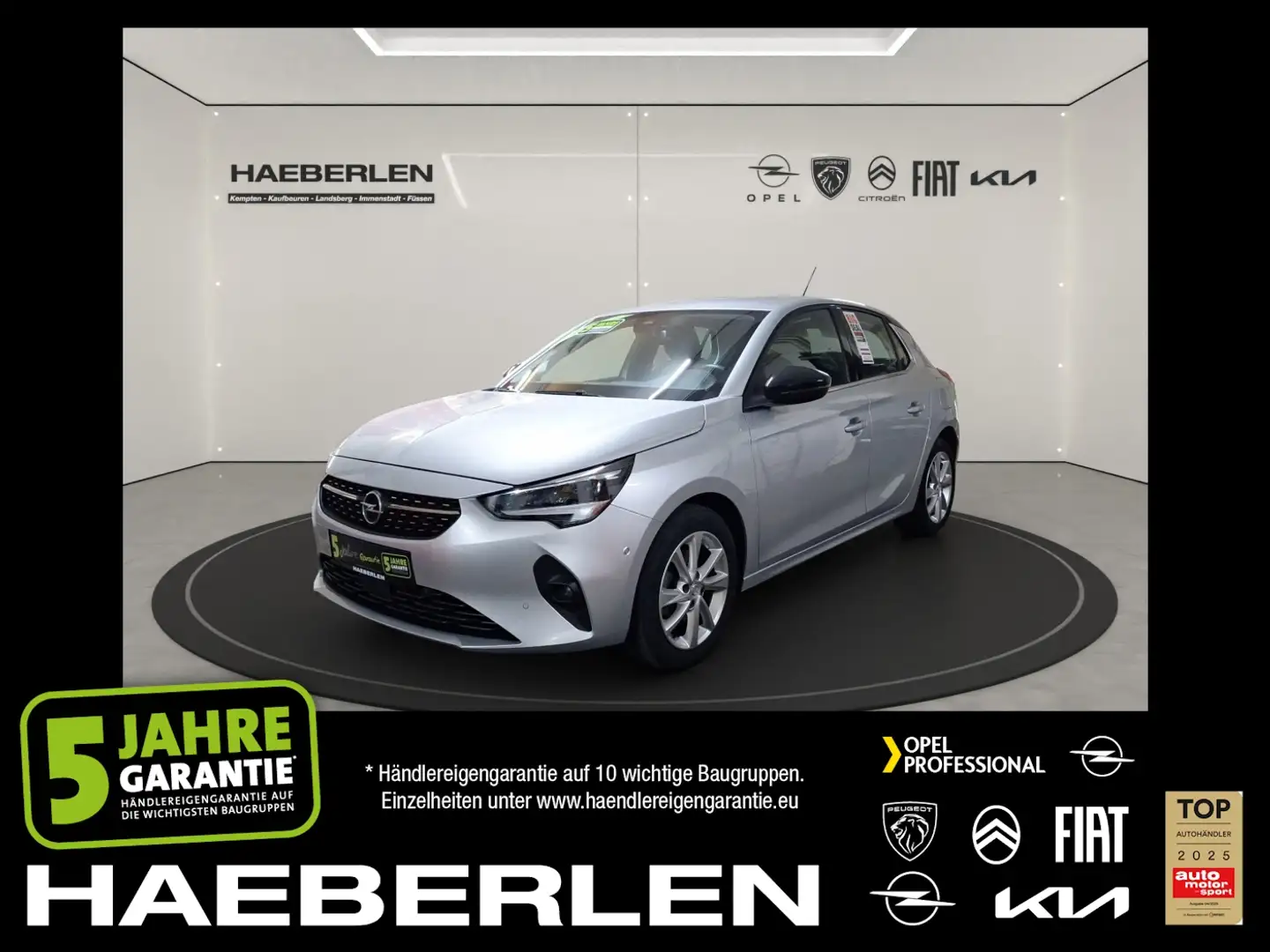 Opel Corsa F 1.5 Diesel Elegance LED+SHZ+Kam.+KlimaA Silber - 1