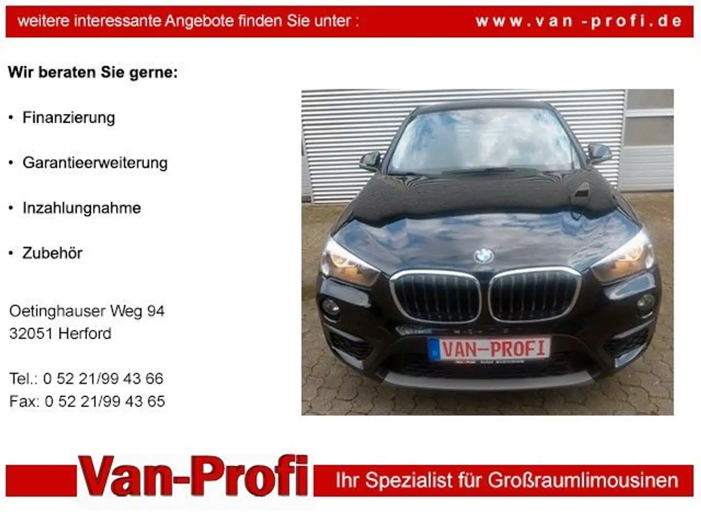 BMW X1 sDrive 18 i abnehm. AHK etc.. Schwarz - 1