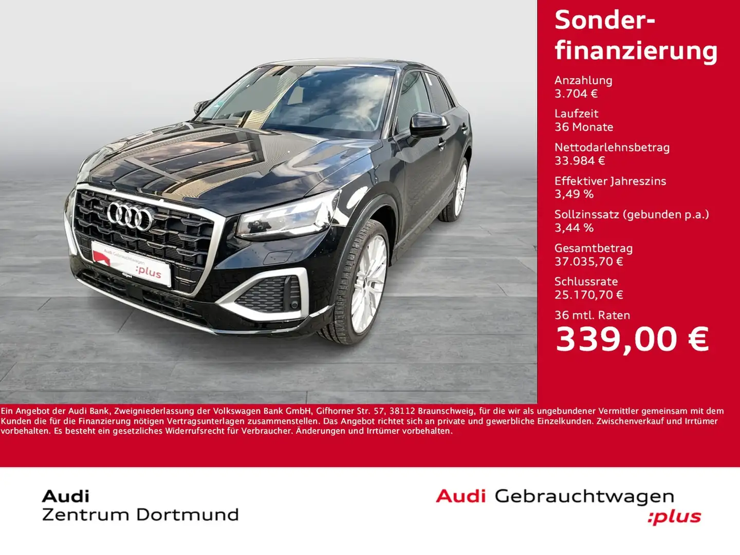 Audi Q2 40 quattro advanced AHK ACC LM19 EKLAPPE NAVI+ Schwarz - 1