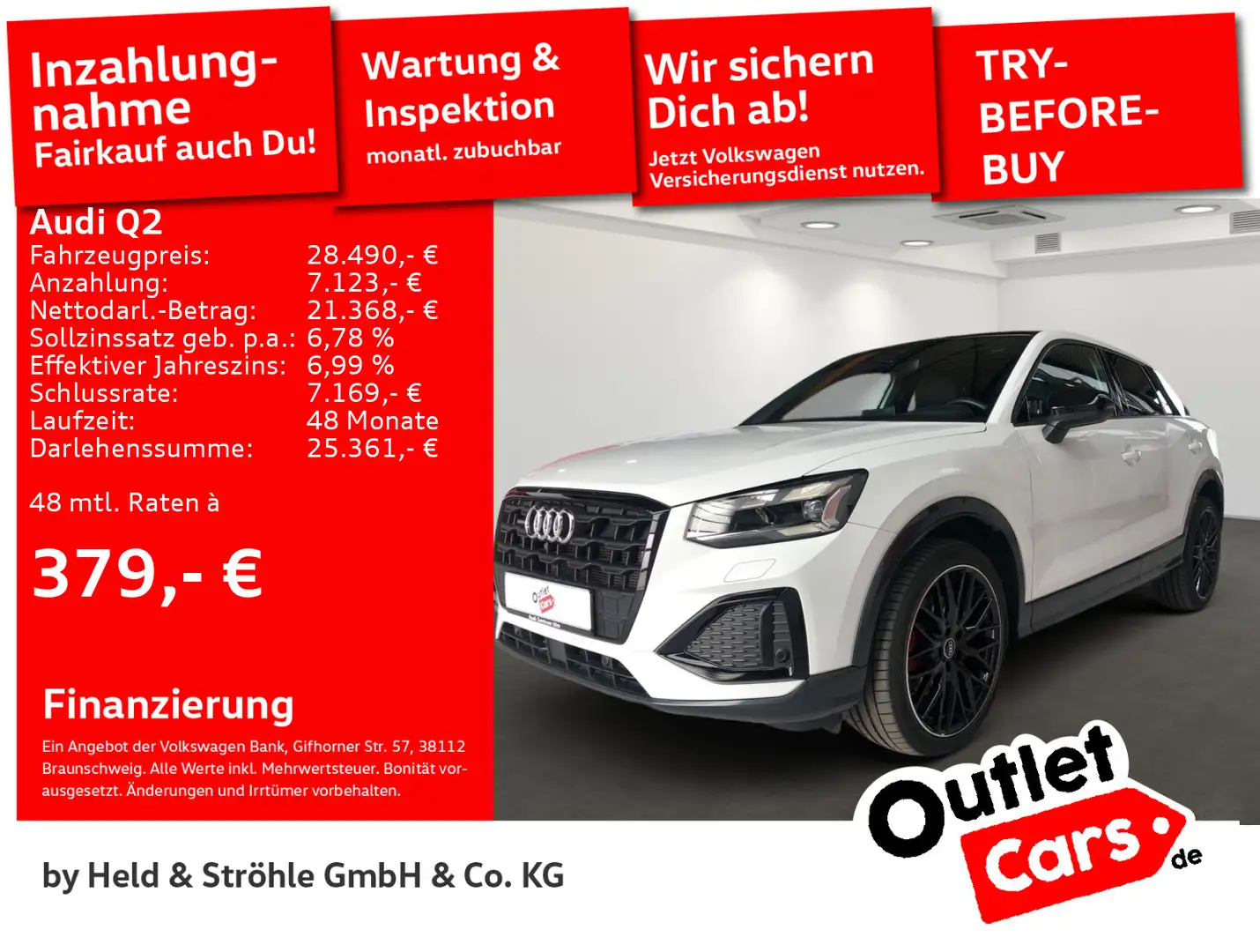 Audi Q2 advanced 35 TDI quattro S tronic NAV+ MATRIX Bianco - 1