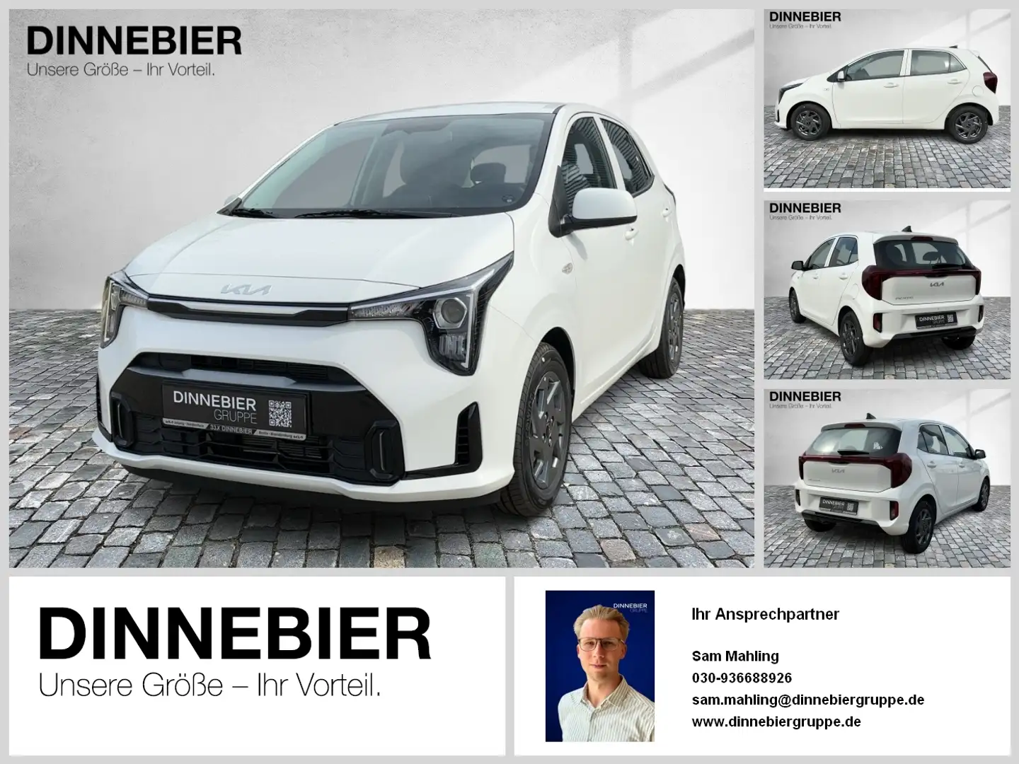 Kia Picanto Vision 1.0 Navigation+Kamera+SHZ Blanc - 1