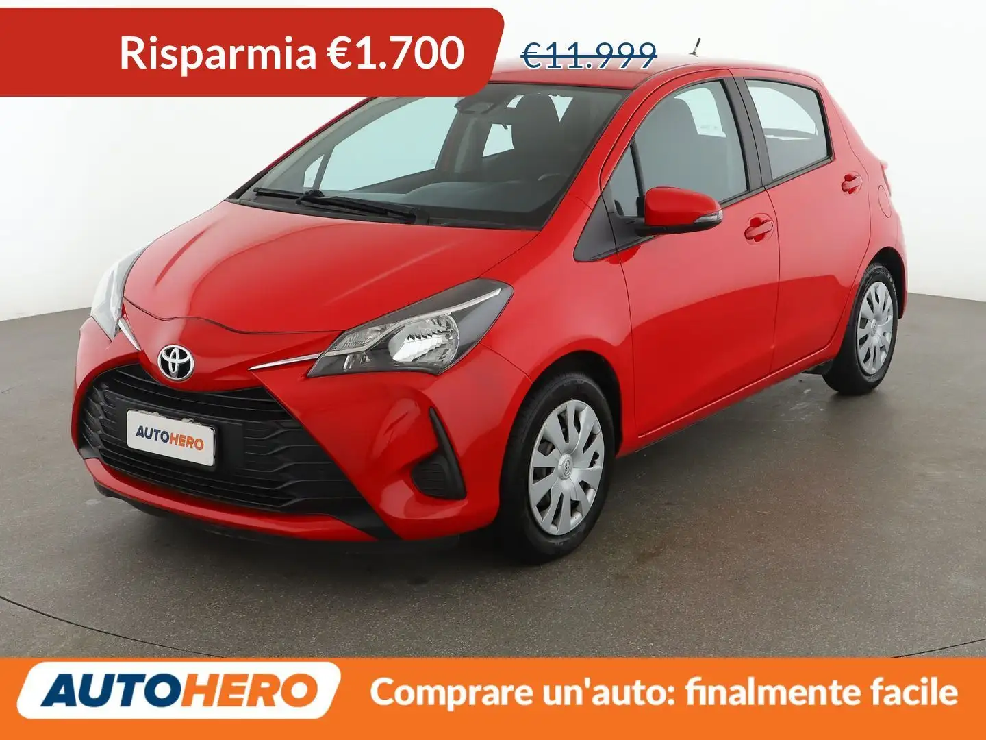 Toyota Yaris 1.0 Cool 72 CV Rouge - 1