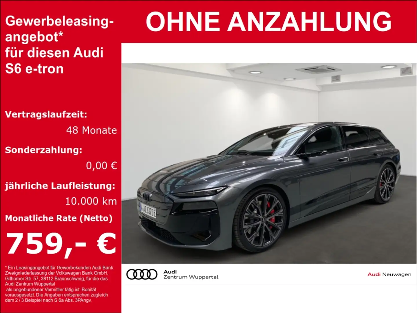 Audi S6 AVANT E-TRON Leder Soundsystem Alarm Alu Sportsitz Grau - 1