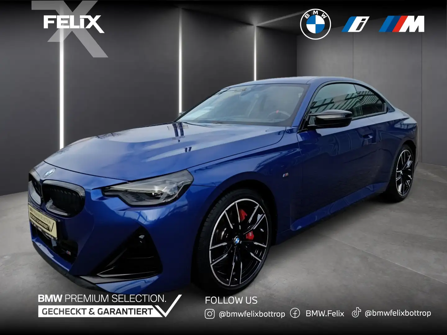 BMW 240 M240i xDrive Coupe+M SPORTPAKET PRO+19"ALU+LIVE CO Bleu - 1