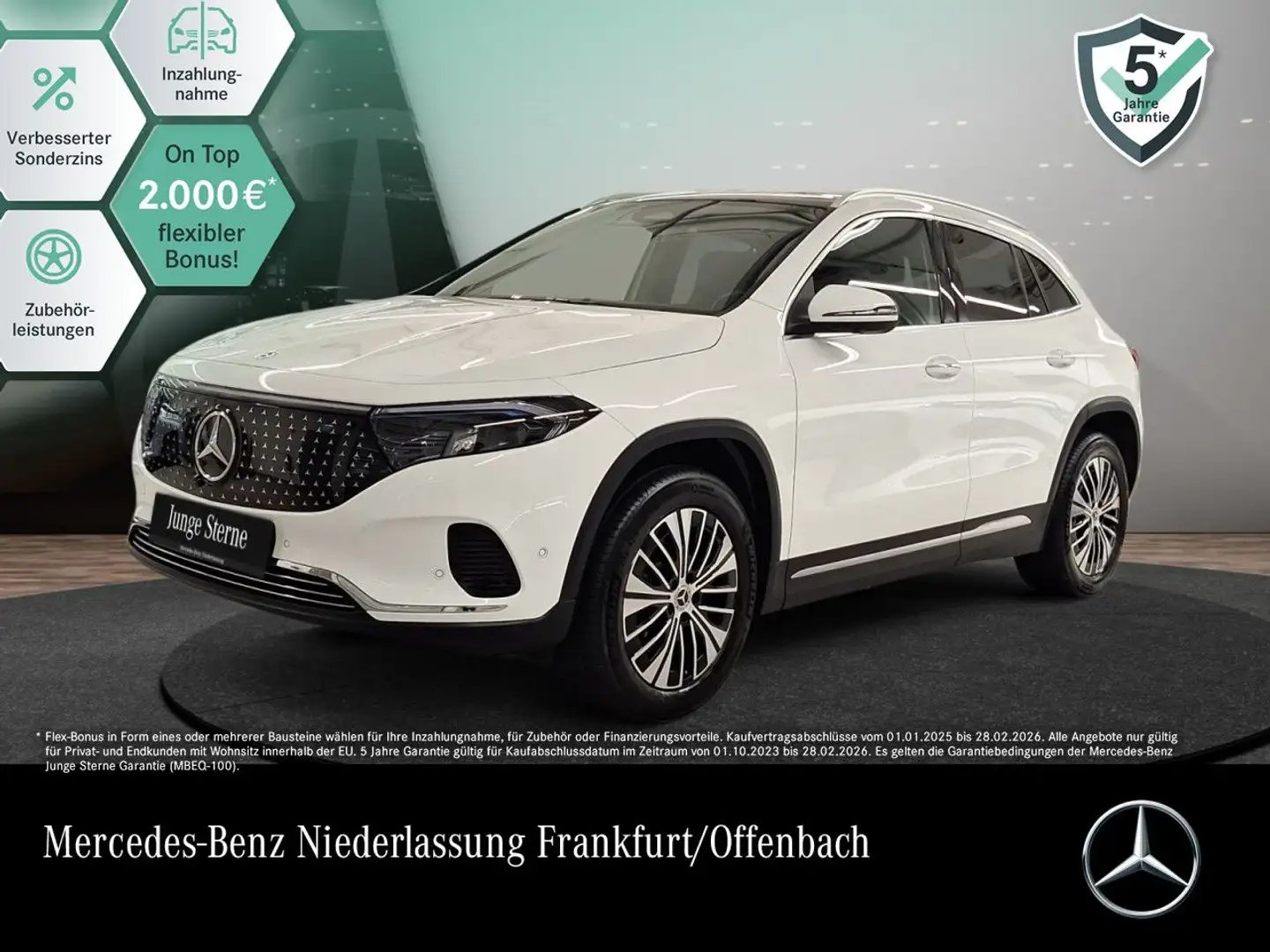 Mercedes-Benz EQA 350 4M ELECTRICART+PLUS-PAKET+AHK+PANO+360 Weiß - 1