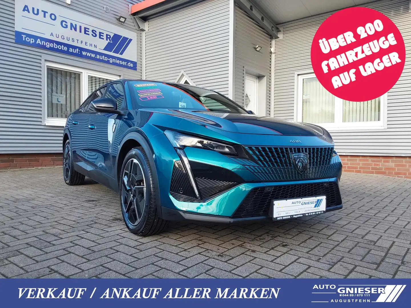 Peugeot 408 1.2 PureTech 130 GT ACC/LED/SHZ/PDC/KAM/NAV 96 ... Blau - 1