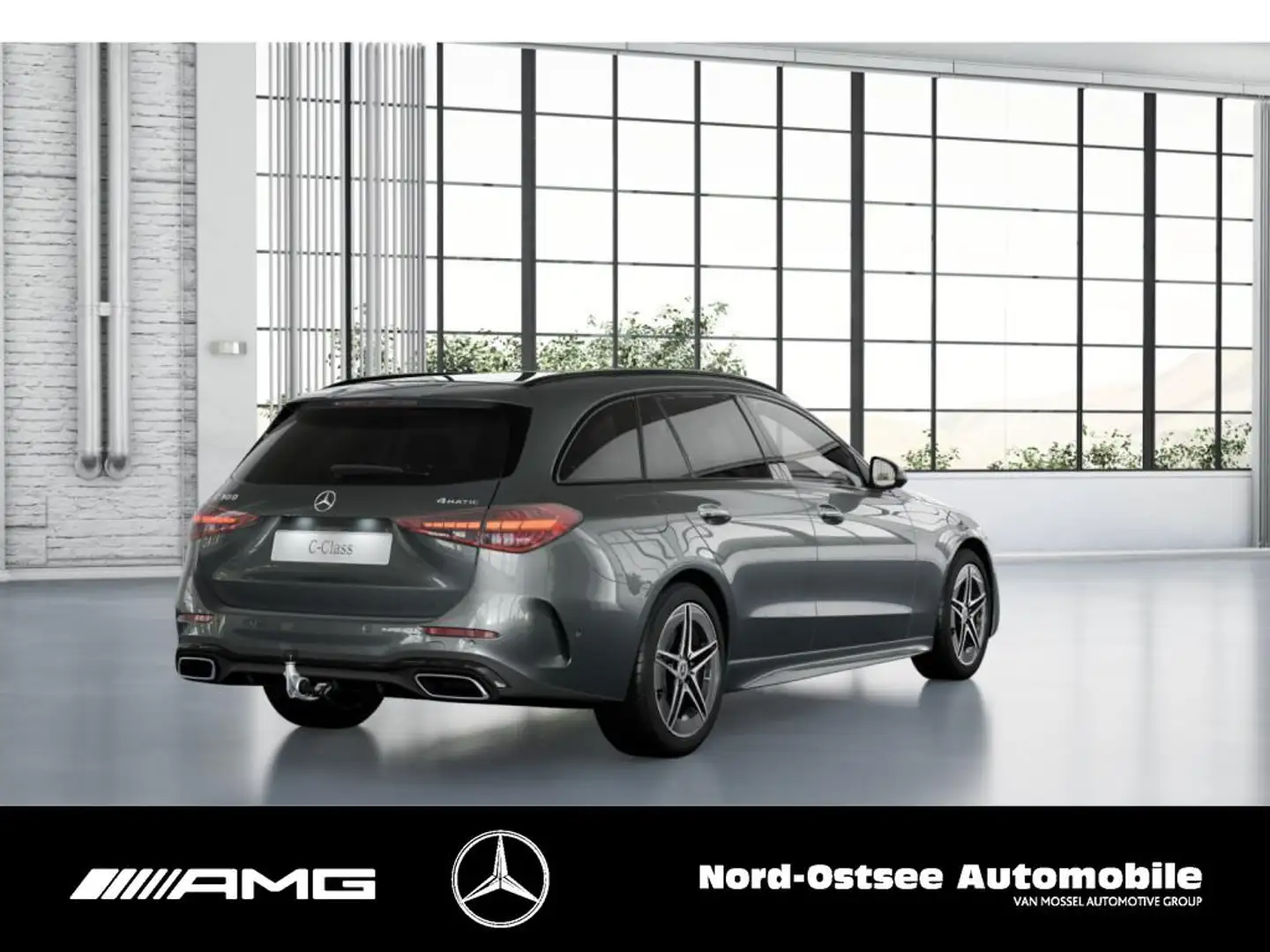 Mercedes-Benz C 300 4m T  AMG NIGHT PANO AHK KEYLESS DIGITAL Grau - 2