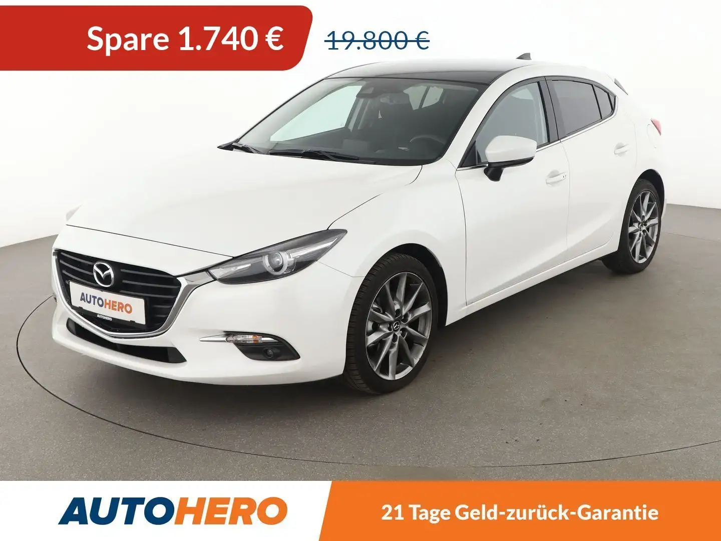 Mazda 3 2.0 Signature + Aut.*LED*PDC*SHZ*LHZ*ALU*TEMPO* Weiß - 1