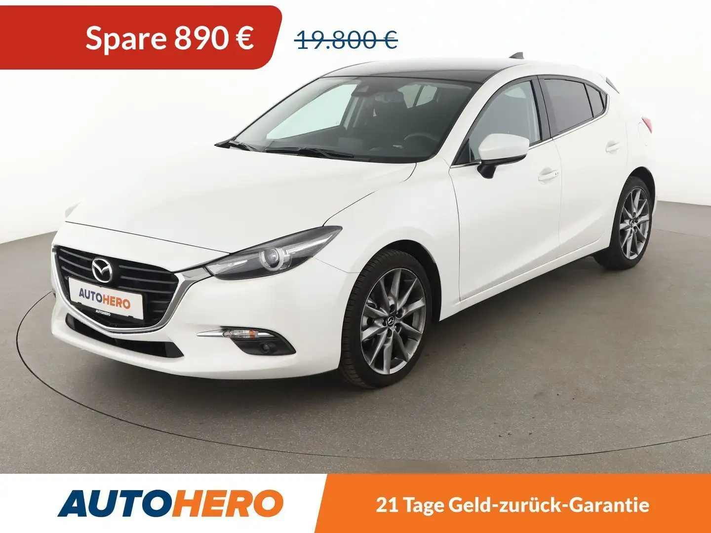 Mazda 3 2.0 Signature + Aut.*LED*PDC*SHZ*LHZ*ALU*TEMPO* Weiß - 1