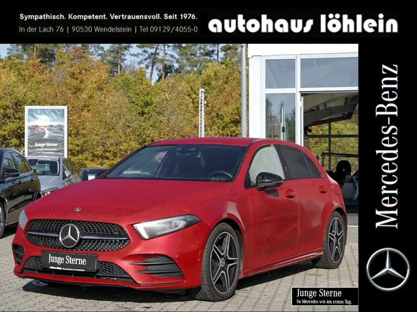 Mercedes-Benz A 180 AMG+AMBIENTE+NIGHT+360°KAM+DISTRONIC+MBUX Rood - 1