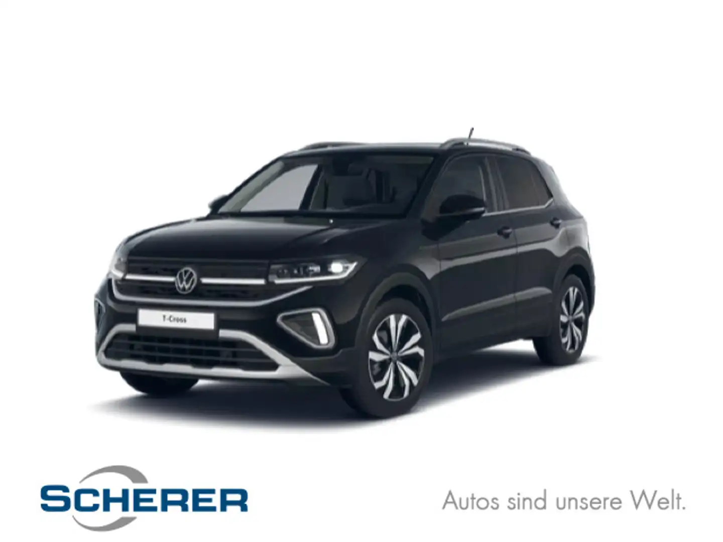 Volkswagen T-Cross Style 1.0 DSG IQ-Light,Navi,ACC,App-Conn Schwarz - 1