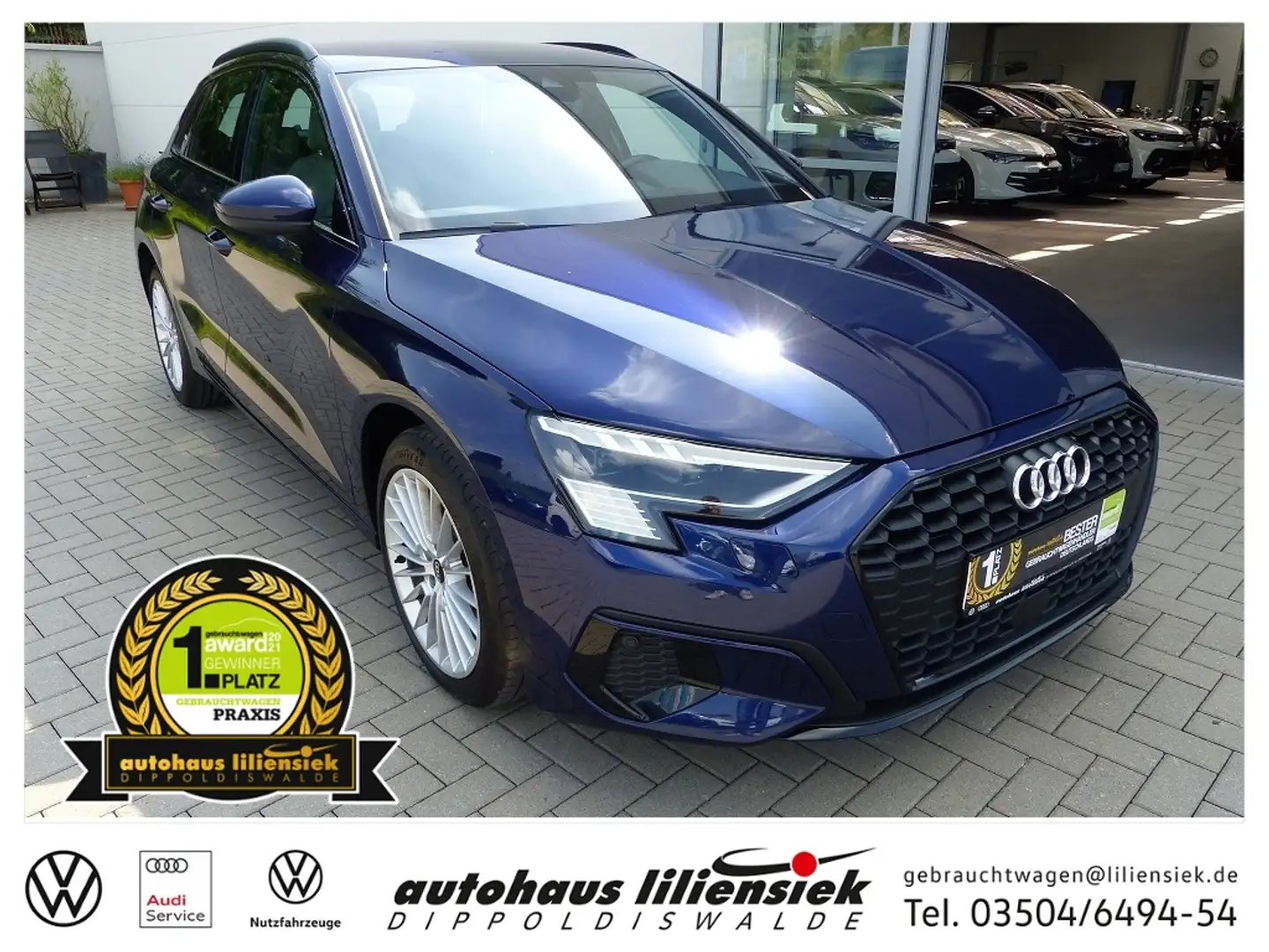 Audi A3 Sportback 40 TFSIe DSG Advanced *AHK*LED*Navi* Blau - 1