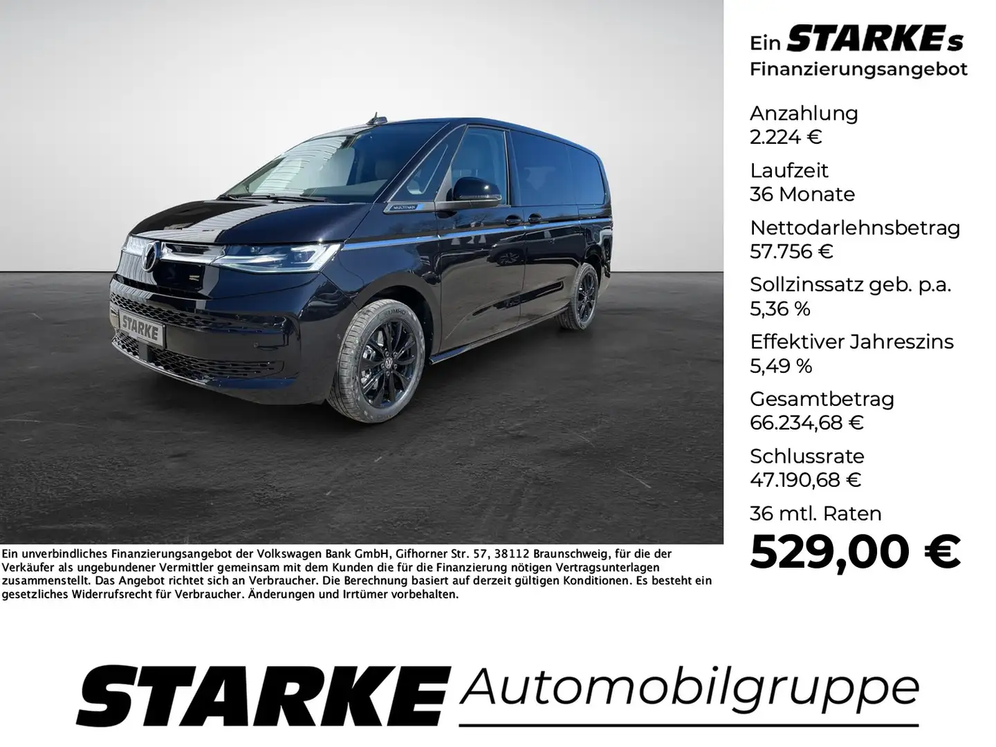 Volkswagen T7 Multivan 2.0 TDI DSG Style lang Negro - 1