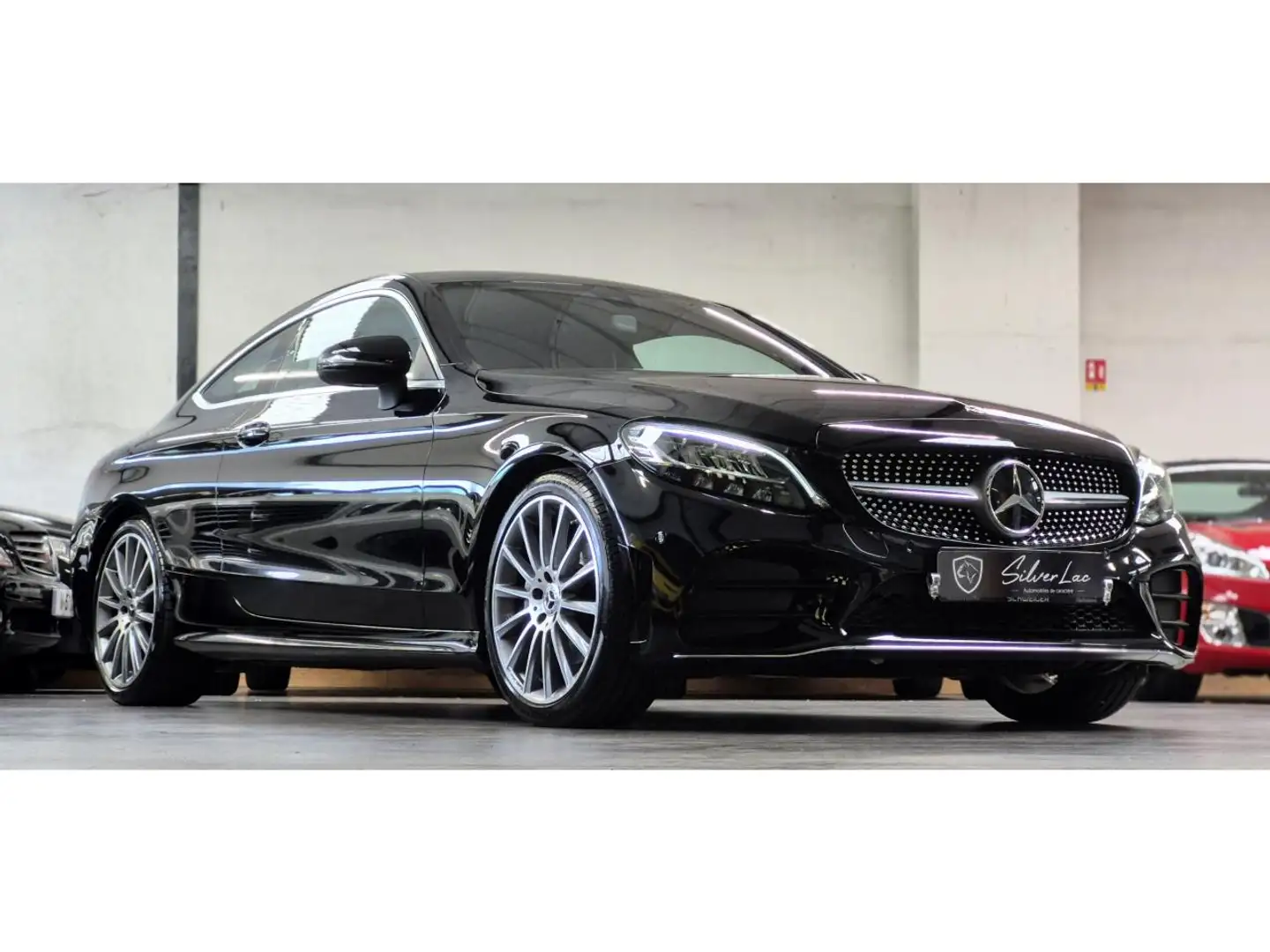 Mercedes-Benz C 200 Coupé C 200 9G-Tronic AMG Line  PH2 Francaise Noir - 2
