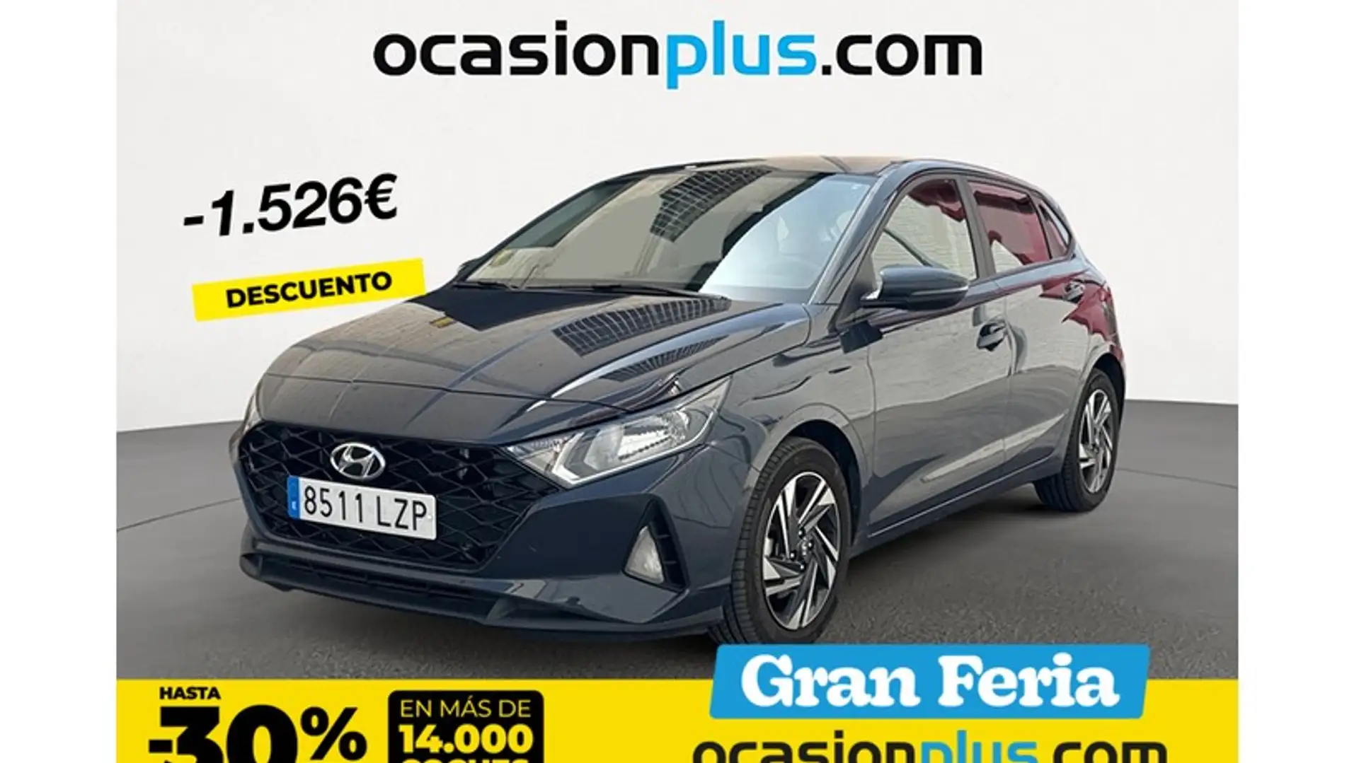 Hyundai i20 1.0 TGDI Klass 100 Gris - 1