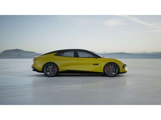 Lotus Emeya S - Solar Yellow Metallic, Interior Carbon Fiber,
