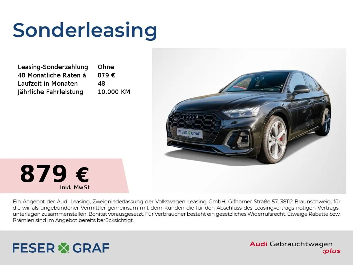 Audi SQ5 Sportback Matrix/Leder/Pano/B&O/Standhzg/HuD Schwarz - 1