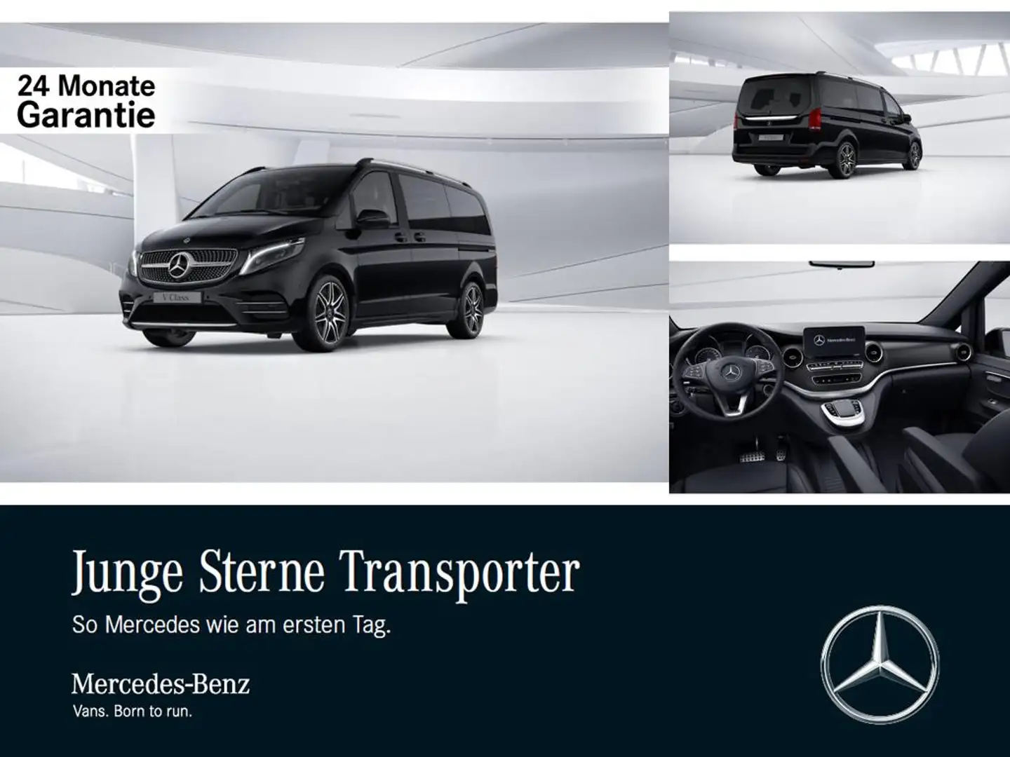 Mercedes-Benz V 220 d AMG 4M L BLACK LINE 7-Sitze Leder Kamera Noir - 1