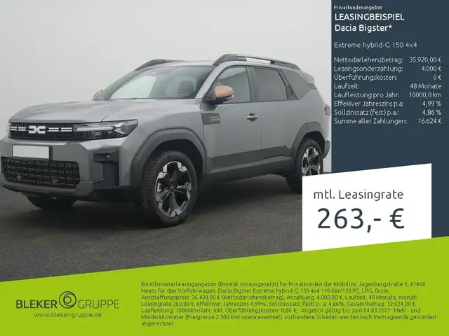 Dacia Bigster Extreme hybrid G 150 4x4