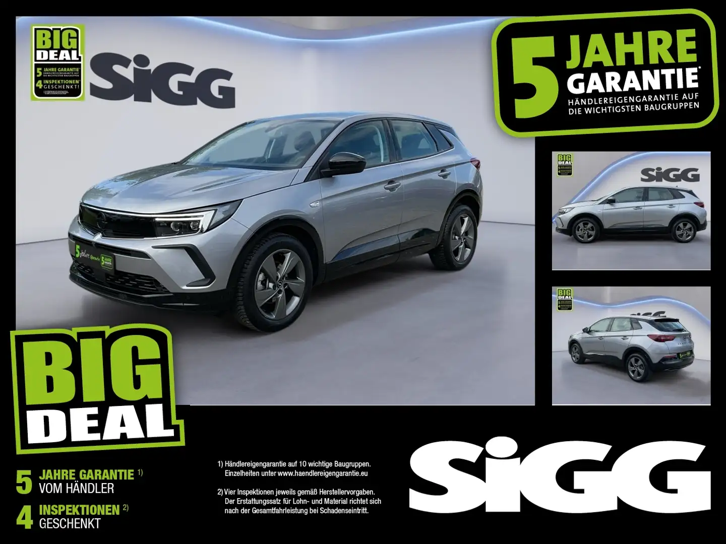 Opel Grandland 1.2 Turbo GS Line Matrix 2xKlima 360 Gris - 1