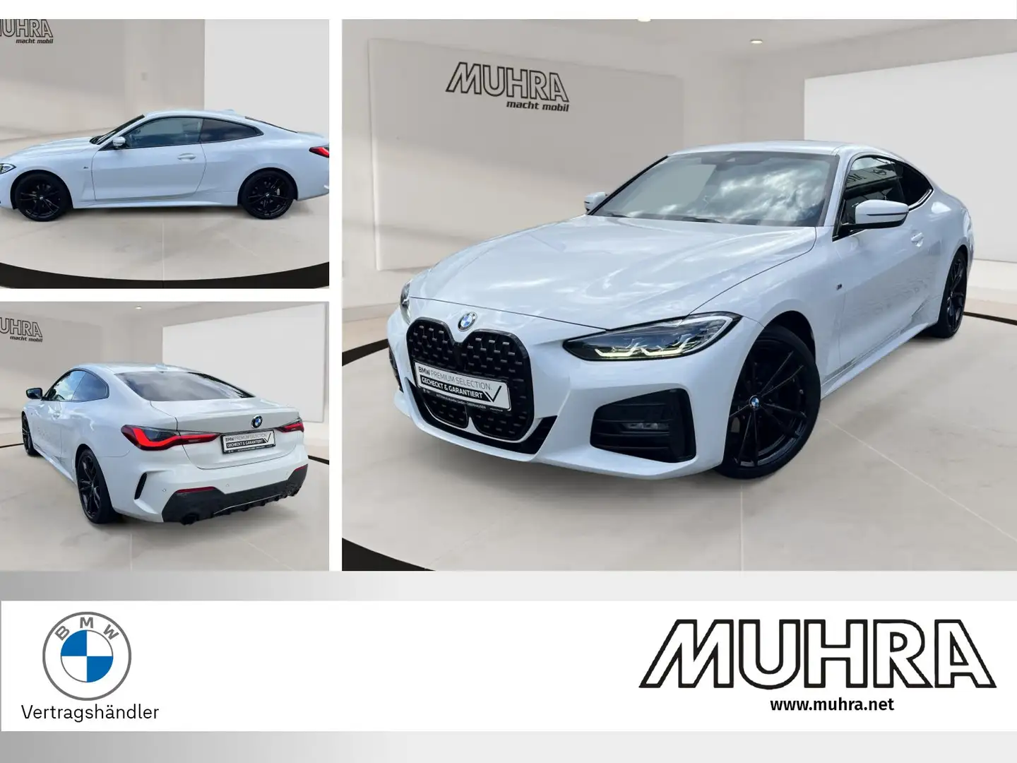 BMW 420 d Coupé M Sport 19" HUD LC Prof. HiFi  DAB Sitzhzg Blanc - 1