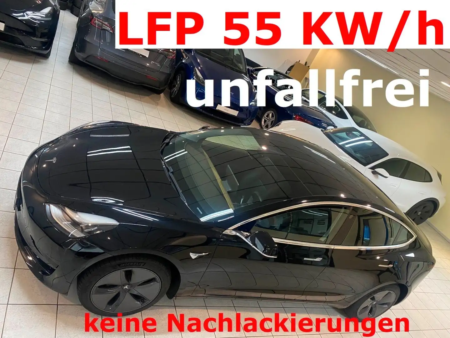 Tesla Model 3 55KWh LFP+ohne Nachlackierungen+Top Zust Schwarz - 1