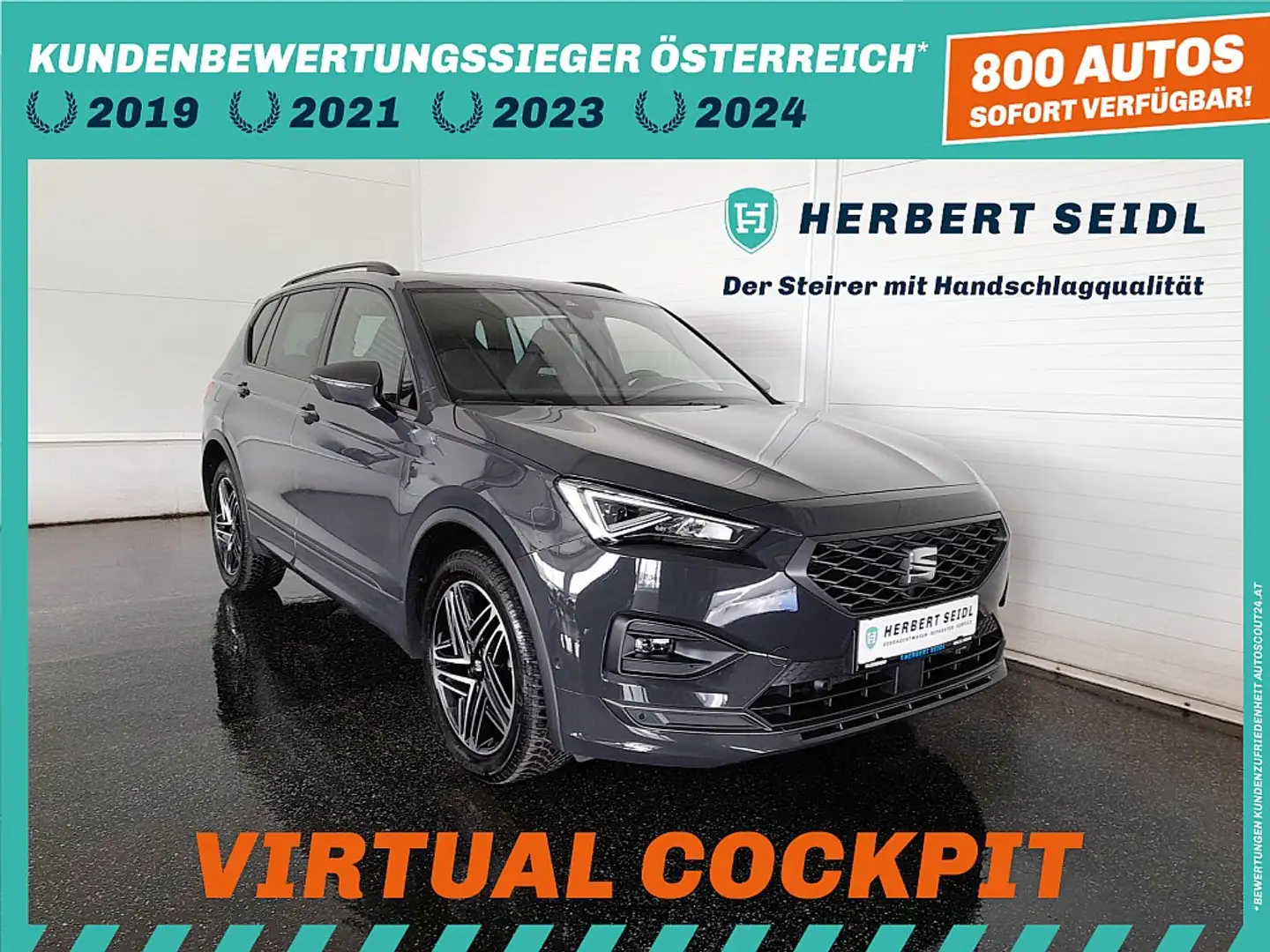 SEAT Tarraco FR-LINE eHybrid 150/245 DSG *19 ZOLL / VOLL-LED... siva - 1