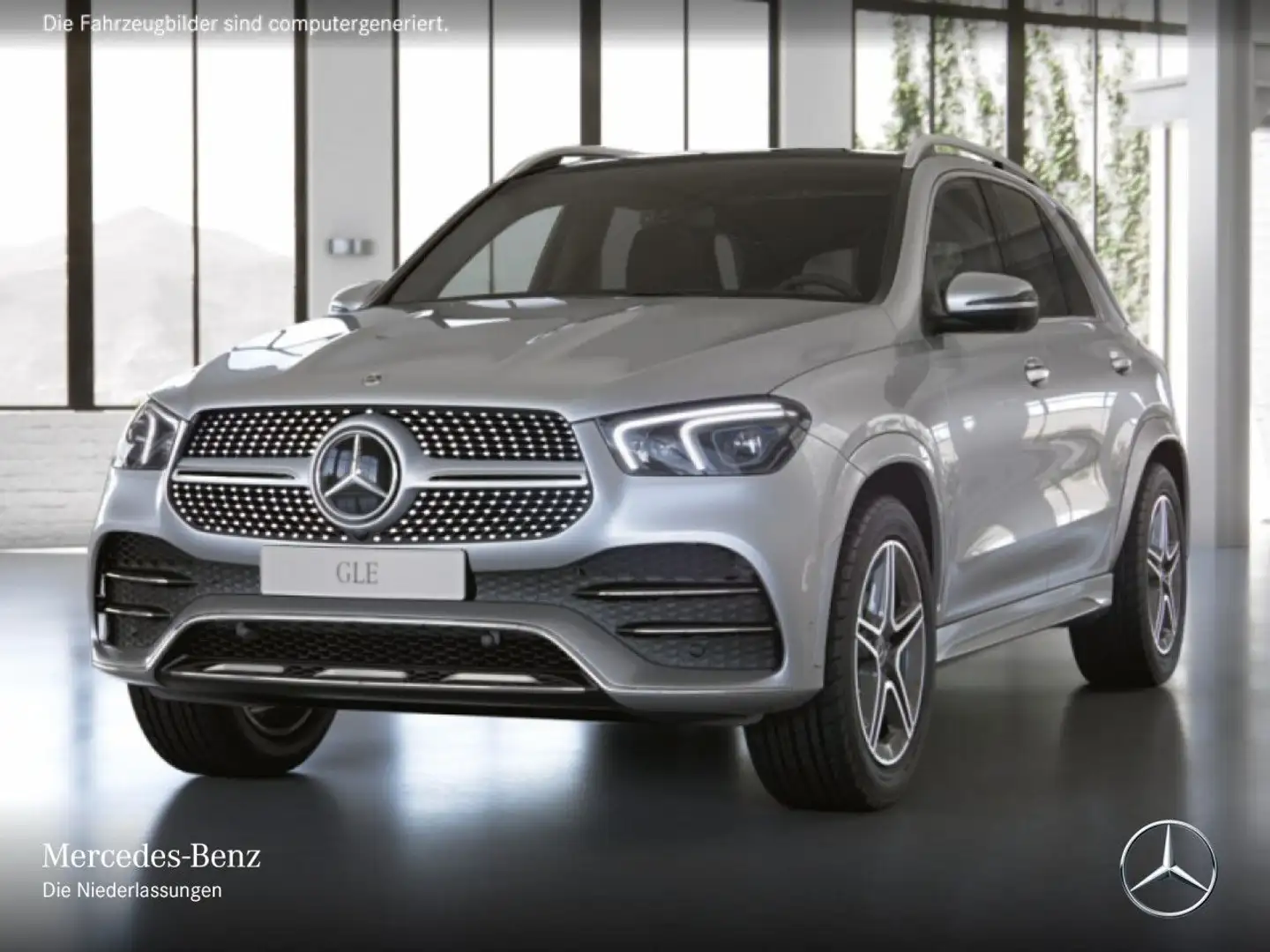 Mercedes-Benz GLE 350 d 4M AMG+PANO+360+AHK+MULTIBEAM+FAHRASS+9G Silber - 2