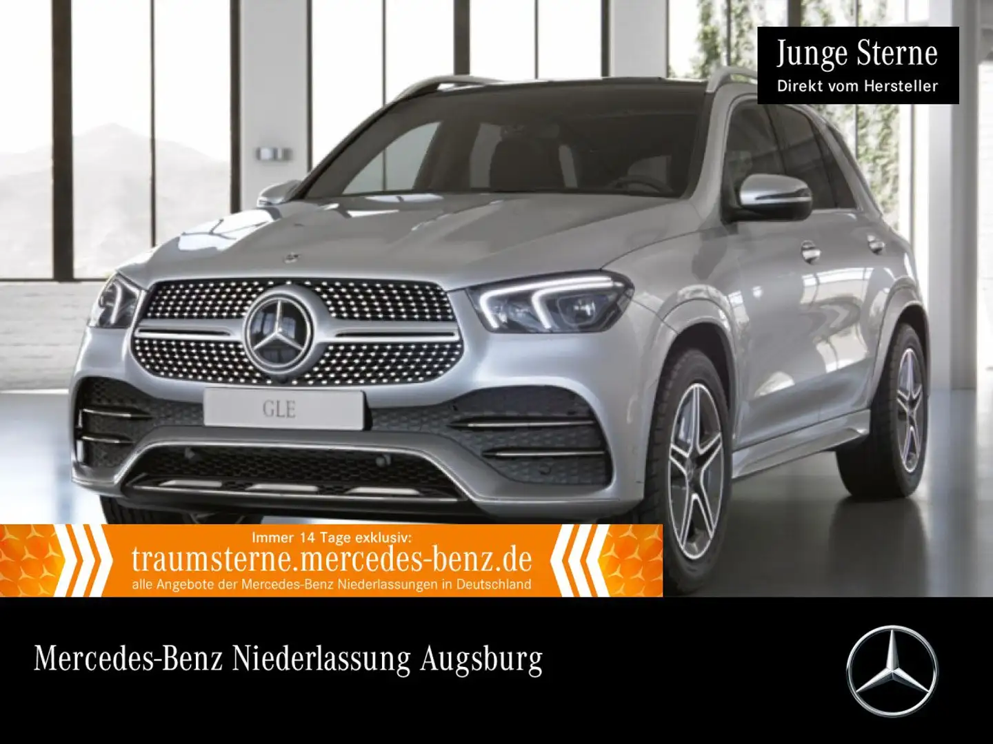 Mercedes-Benz GLE 350 d 4M AMG+PANO+360+AHK+MULTIBEAM+FAHRASS+9G Silber - 1