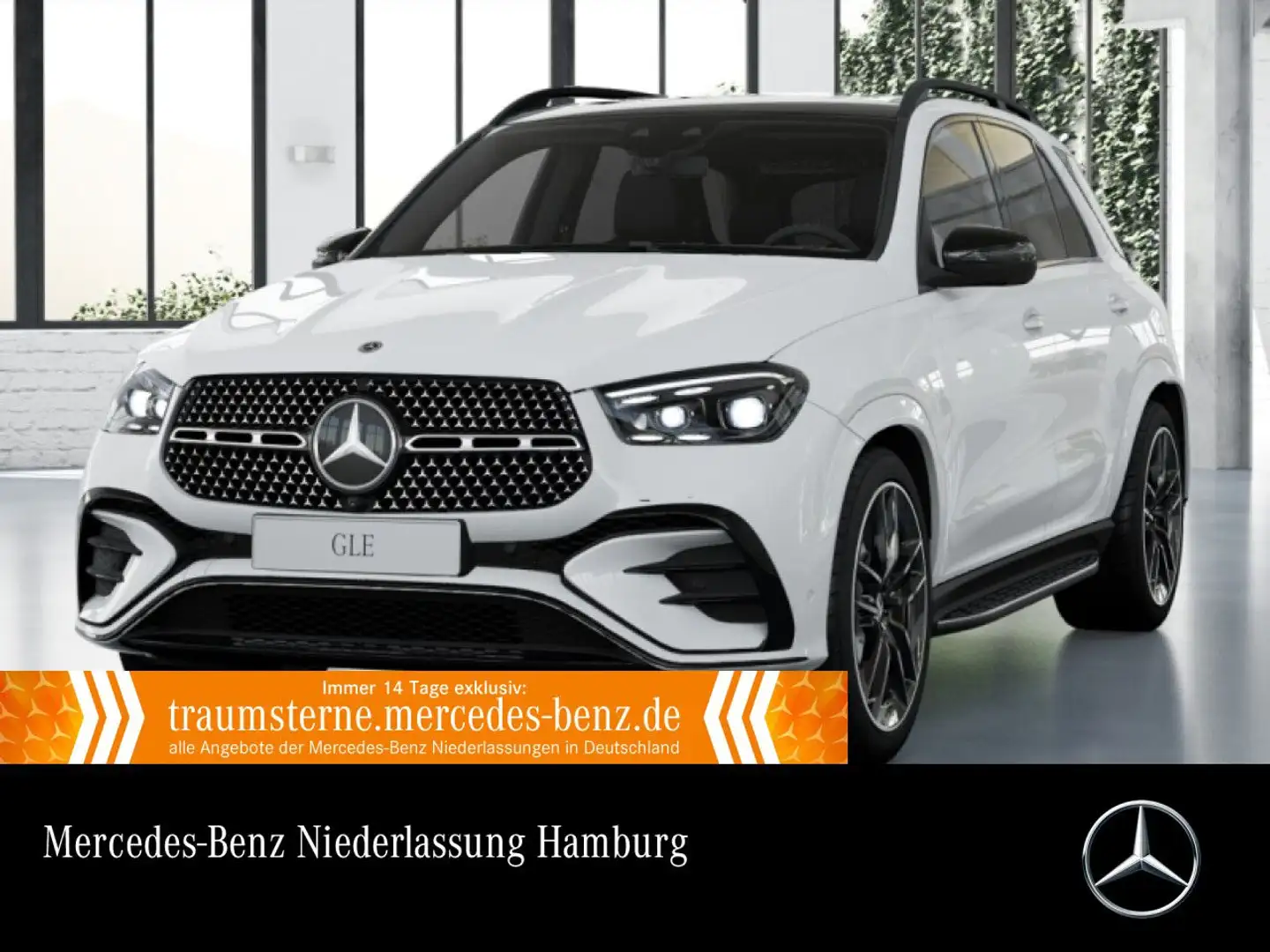 Mercedes-Benz GLE 350 de 4M AMG+NIGHT+PANO+360+AHK+MULTIBEAM+HUD Weiß - 1