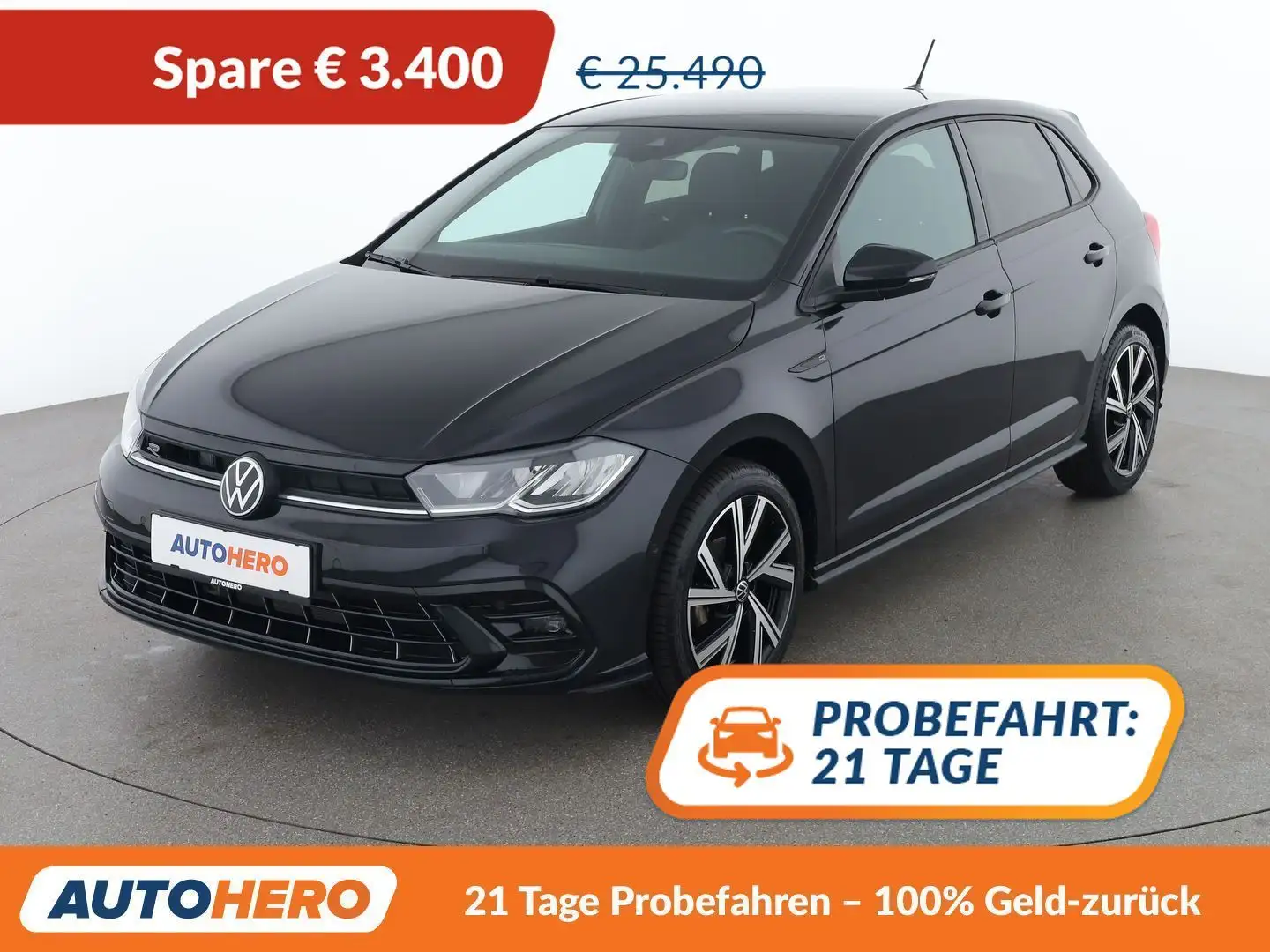 Volkswagen Polo 1.0 TSI R-Line Schwarz - 1