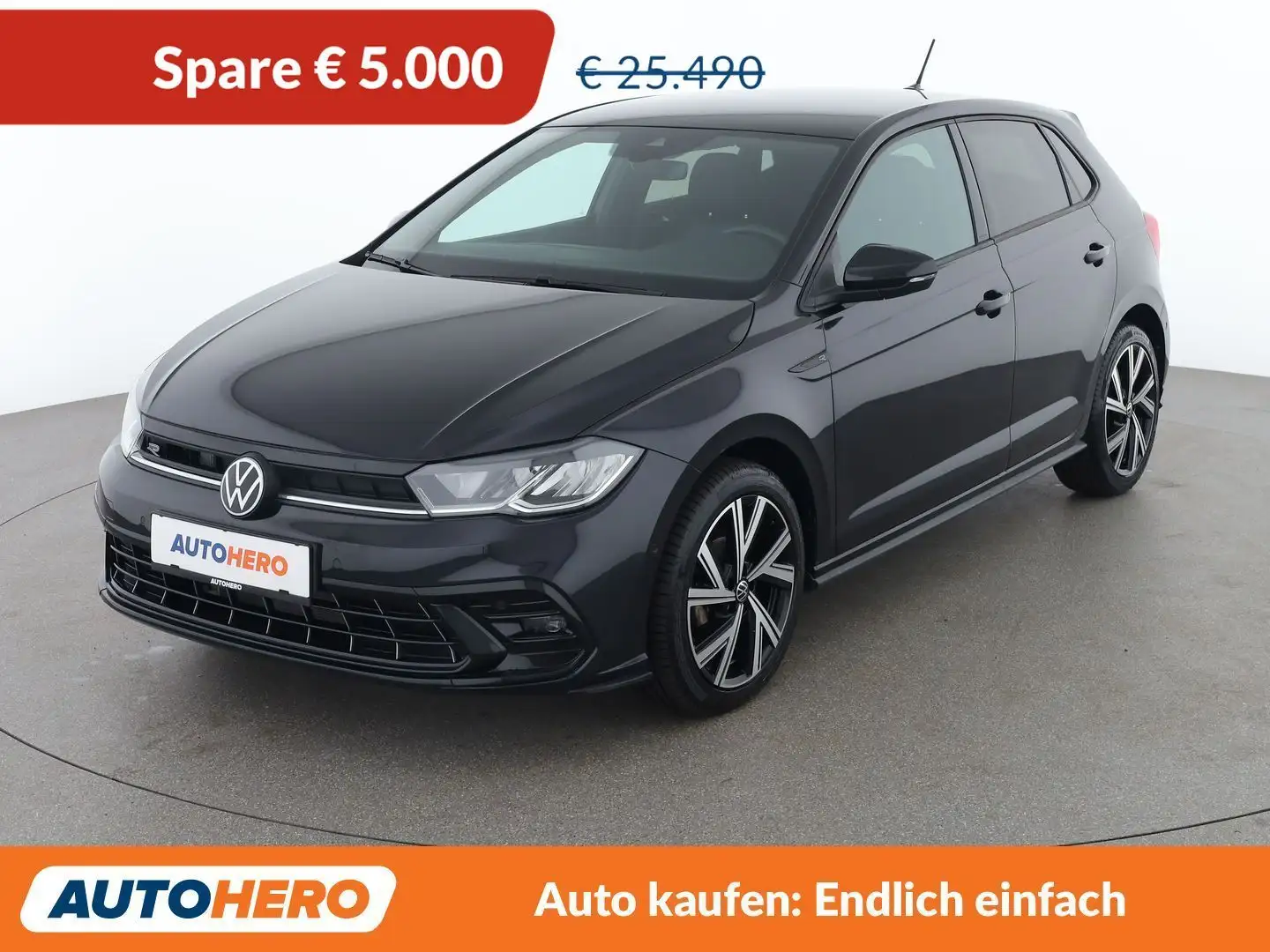 Volkswagen Polo 1.0 TSI R-Line Schwarz - 1
