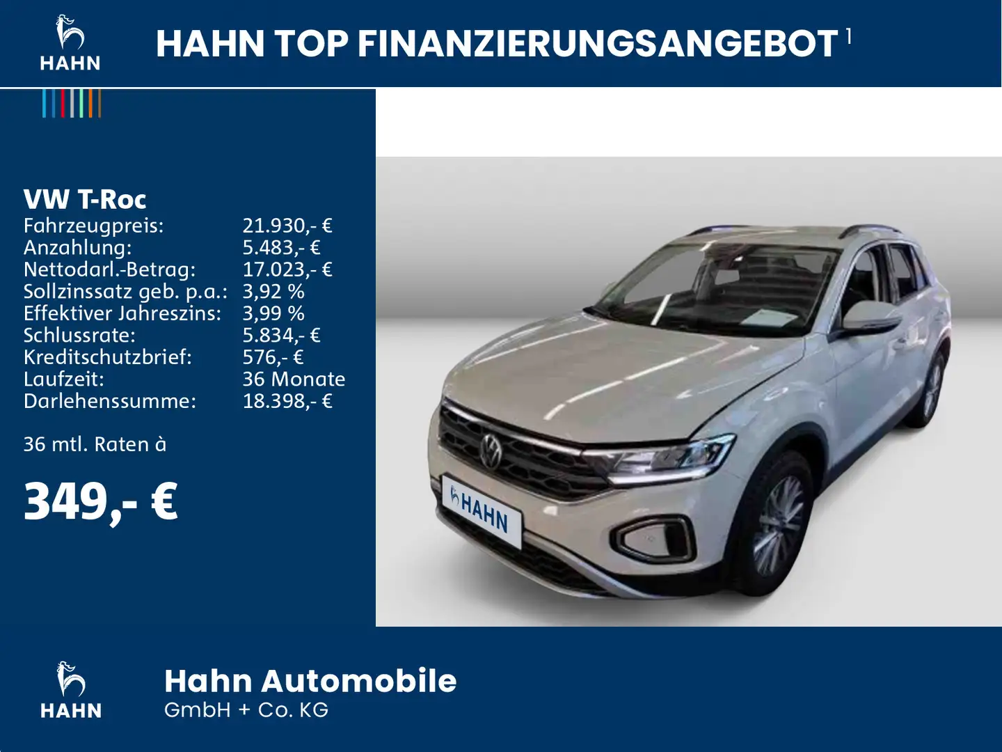 Volkswagen T-Roc 1.0TSI Life LED Nav ACC Parklenk APP Sitzh Grau - 2