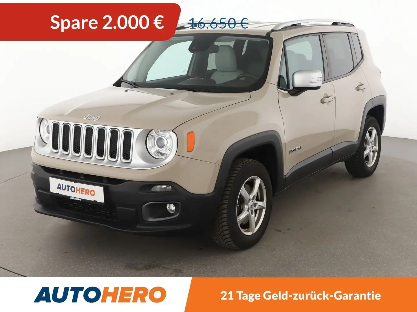 Jeep Renegade 2.0 M-Jet Limited 4WD Aut.*PDC*SHZ*ALU*TEMPO* Beige - 1