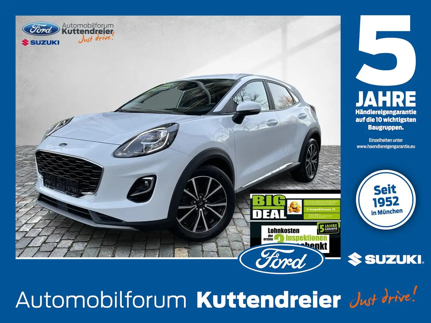 Ford Puma Titanium Design Navi App, LED, PDC, Sitzheiz Blanc - 1