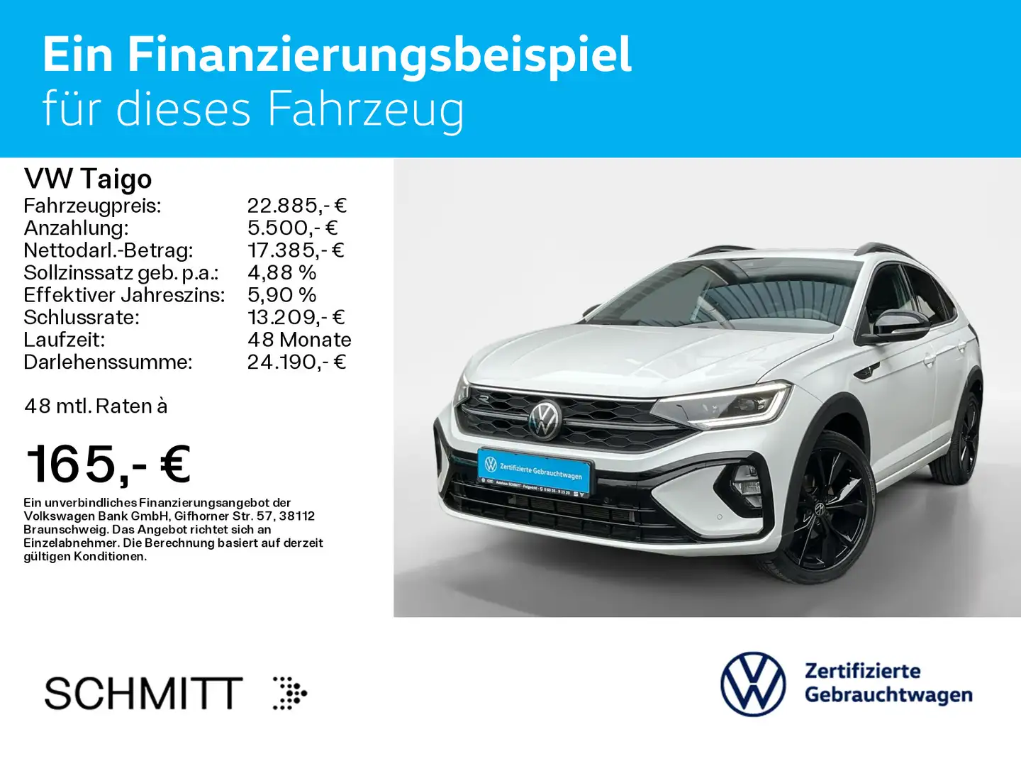 Volkswagen Taigo R-Line 1,0 l TSI LED Matrix+ACC+Kamera Blanco - 2