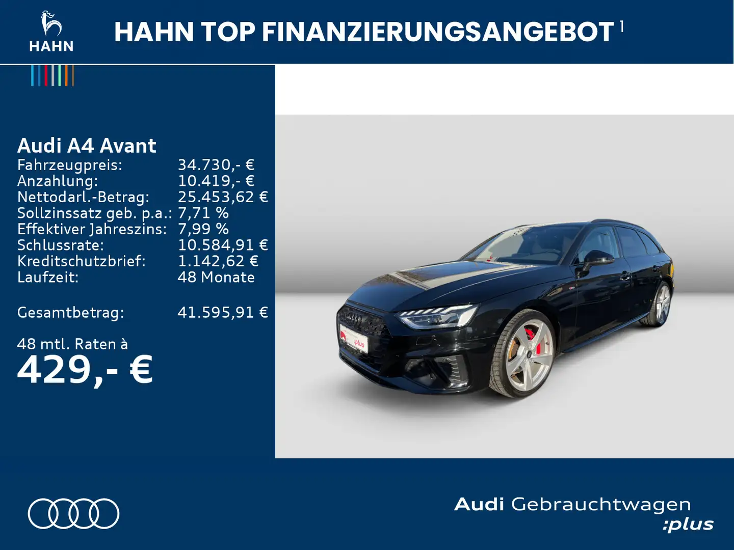 Audi A4 40TFSI S-trc S-line Comp Matrix 360° AC Schwarz - 2