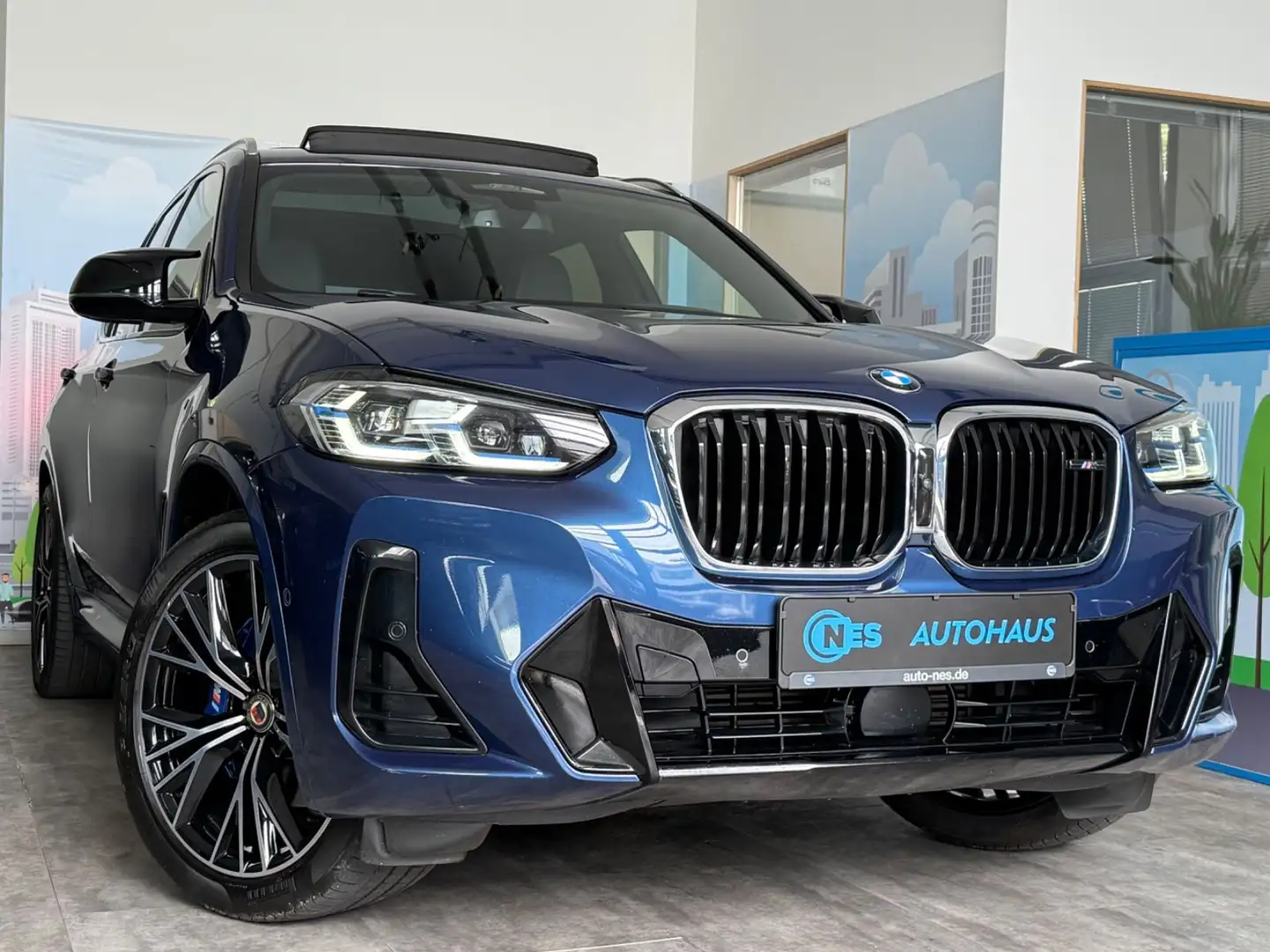 BMW X3 M dA*ACC*PANO*LASER*360*HUD*KEY*HARMAN*20' Azul - 2
