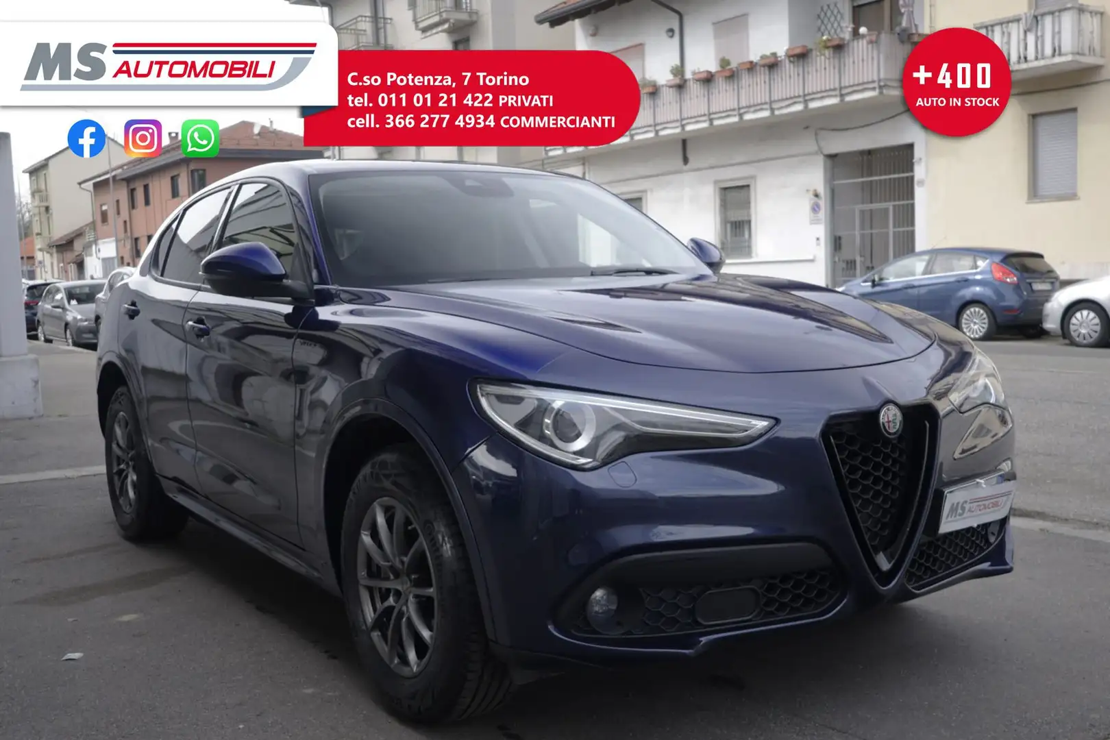 Alfa Romeo Stelvio Alfa Romeo Stelvio 2.2 Turbodiesel 180 CV AT8 Bus Blu/Azzurro - 1