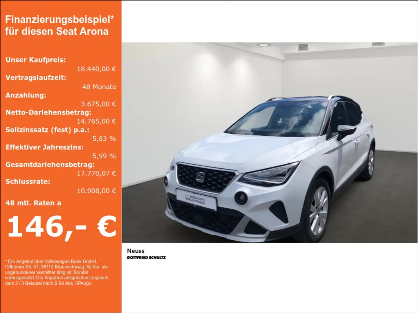 SEAT Arona XPERIENCE NAVI LED KAMERA FULL-LINK SITZHEIZUNG Weiß - 1